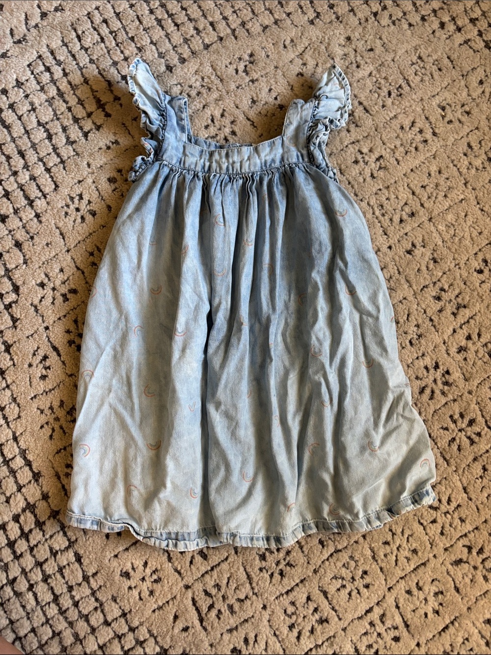 Tucker + Tate Light Blue Denim Rainbow Dress Sz 4T